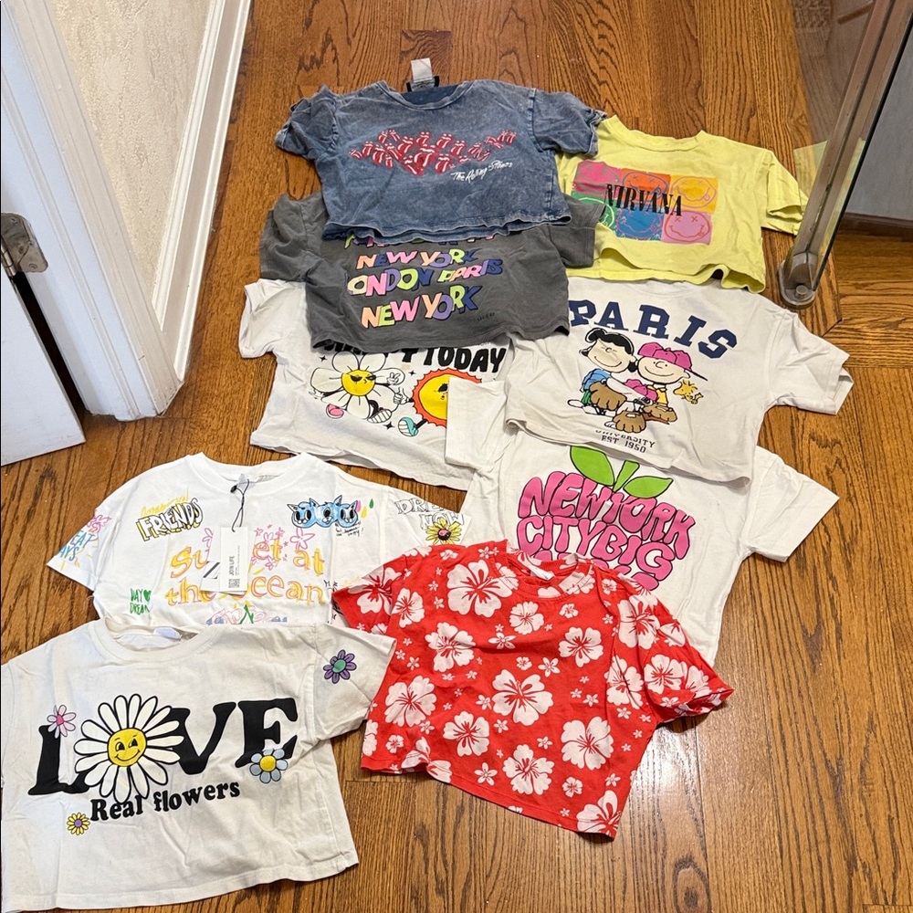 Selling Set of 9 Zara Girls Crop Tops